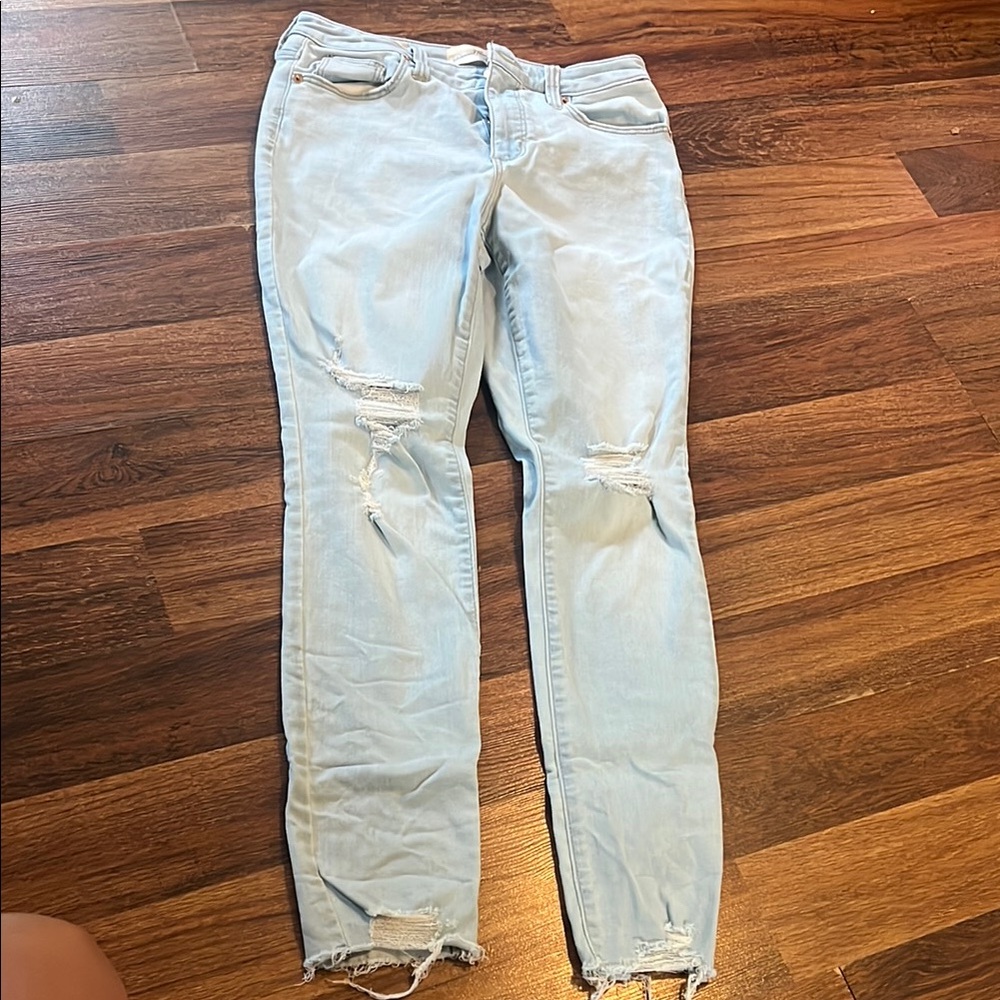 Universal Thread Light Blue Distressed Skinny Jeans